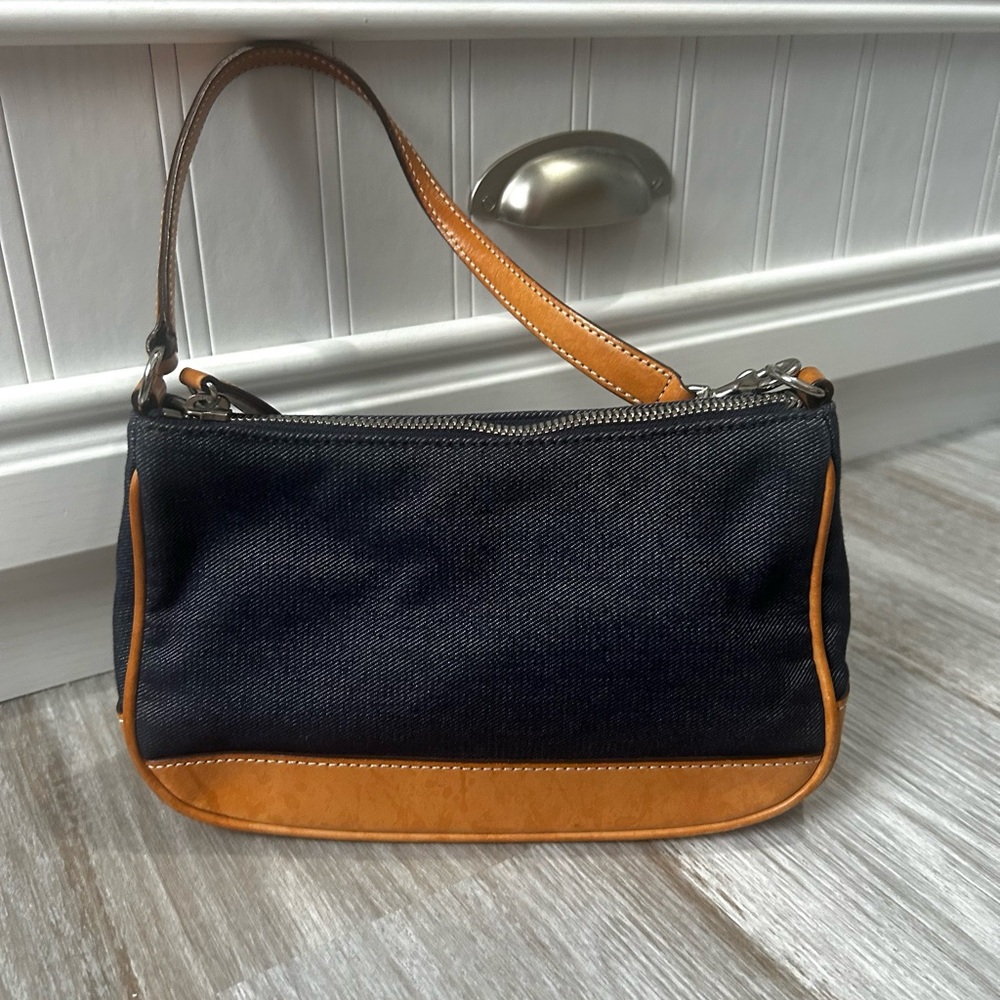Coach Denim and Leather Shoulder Bag